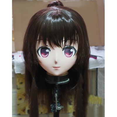 (KM256)Female/Girl Resin 3/4 Head Japanese Cartoon Cosplay Crossdress Kigurumi Mask 